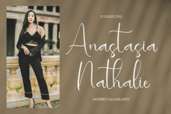 Anastasia Nathalie Script Font for Polished Brand Visuals