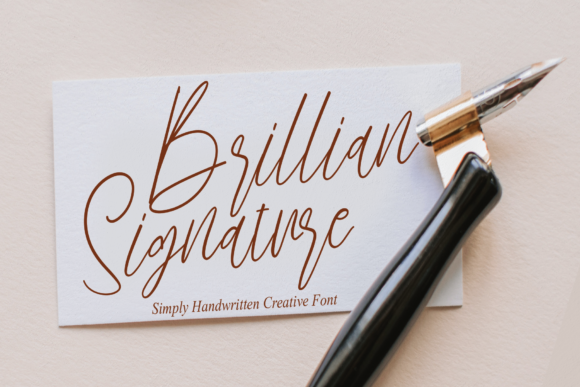 Brillian Signature: A Script Font for Creative Branding and Campaign Design