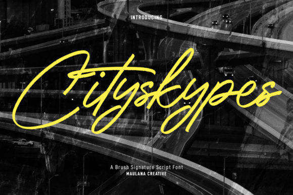 Cityskypes: A Fancy Signature Script Font for Makers