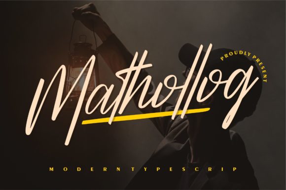 Mathollog: Elegant Script Font for Handmade Labels & Invitations