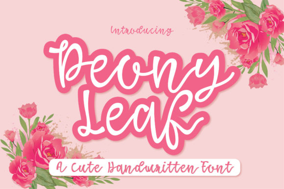 Peony Leaf: A Script Font That Breathes Life Into Your Handmade Creations