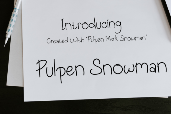 Pulpen Snowman: A Script Handwritten Font for Branding and Visual Storytelling