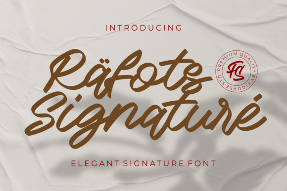 Rafots Signature: A Delicate Script Font for Editorial Design