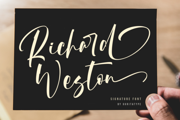 Richard Weston Font: A Luxury Script Handwritten Typeface for Real Branding