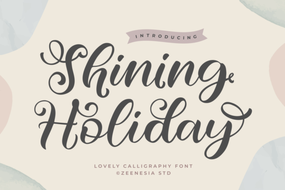Shining Holiday: A Script Font for Elegant Digital Branding