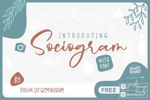 Sociogram: A Script Font for Elegant Branding and Editorial Design