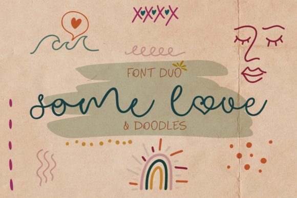 Some Love Duo Doodles: A Script Font for Graceful Branding