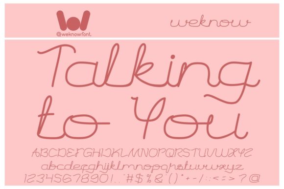 Talking to You Script Font for Handmade Brands